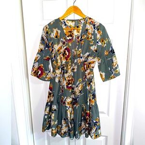 Floral Green Dress SHEIN